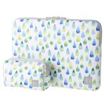 ハクバ SCH-PCMP133GR Chululu(チュルル) PCインナーケース 13.3インチ＆マルチポーチ ウォータードロップス グリーン 【送料無料】