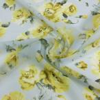  шифон ткань цветочный принт 10cm единица измерения сделано в Японии кройка и шитье одежда земля палантин деликатный полиэстер шифон 