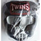新TWINS　ツインズ　本革製キックボクシングヘッドギア　ヘッドガード　黒　Lサイズ