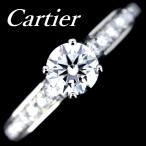  Cartier санки tail 0.59ct F-VS1-3EX бриллиантовое кольцо Pt950 #51