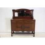 sb-9 1930 period England made antique oak mirror back sideboard bafe living storage furniture 