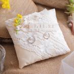 ミモザ付き ナチュラルレース リングピロー 完成品 挙式日 イニシャル 印字 結婚式 人前式 チャペル式 教会式 結婚祝い