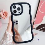 iPhone16 соответствует wave дизайн!.... зеркало имеется смартфон кейс черный чёрный 