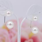 Yahoo! Yahoo!ショッピング(ヤフー ショッピング)【送料無料】Ｋ１８WG　アコヤ真珠  ピアス 8.0mm〜 6.5mm〜 パーティー　結婚式　卒業式　入園式　入学式　母の日　プレゼント　ホワイトデー　冠婚葬祭