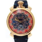 Ae434571 ガガ・ミラノ 腕時計 マヌアーレ 48mm ラスベガス LAS VEGAS 5011.LV.02S 手巻き 300本限定 メンズ Gaga Milano 中古【質みなみ・荒江店】