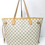 Dz801451 ルイ・ヴィトン ショルダーバッグ トートバッグ ネヴァーフル MM ダミエ アズール N51107  LOUIS VUITTON 中古美品