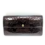 ショッピングヴェルニ Dz804142 ルイ・ヴィトン 長財布 二つ折り ポルトフォイユ・サラ モノグラム・ヴェルニ M93524 アマラント レディース LOUIS VUITTON 中古