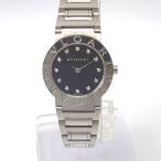 Ft557921 ブルガリ 腕時計 ブルガリブルガリ 12P ダイヤ BB26SS ブラック文字盤  ...