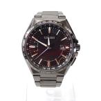 Ft621101 シチズン 腕時計 エコドライブ 3針 アテッサ H145-S122619 ブラック文字盤 メンズ CITIZEN 中古