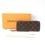 Ft623374 ルイ・ヴィトン 長財布 ポルトフォイユ・クレマンス モノグラム M60742 フューシャ レディース LOUIS VUITTON 中古