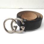 Ft632911 グッチ ベルト GGバックル 259982 ブラック 100/40 メンズ GUCCI 中古