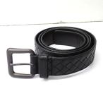 ショッピングボッテガ Ft632981 ボッテガヴェネタ ベルト 本革ベルト イントレチャート ブラック 100/40 メンズ BOTTEGAVENETA 中古