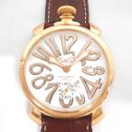 ID318586 ガガ・ミラノ 腕時計 マヌアーレ　48mm 5011.08S 手巻 白文字盤 レザーベルト 未使用Gaga Milano 中古【質みなみ・到津店】