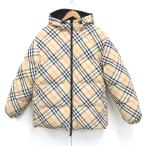 IT326821 バーバリー ダウンジャケット 8103923 リバーシブル チェック ナイロン Mサイズ メンズ BURBERRY 超美品