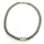 IT70561 フェンディ ネックレス バゲット ネックレス FFバゲット シルバー メタル メンズ FENDI 中古