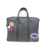 KR2511 ルイ・ヴィトン ビジネスバッグ ブリーフケース LVリーグ ダミエグラフィット N41053 メンズ LOUIS VUITTON 中古【質みなみ・小倉店】