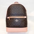 ショッピングシグネチャー Th1000705 コーチ リュック・デイパック シグネチャー C5679 PVC×本革 ブラウン×ピンク系 レディース COACH 美品・中古