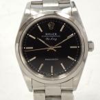 Th666961 ロレックス エアキング 14000M ブラック文字盤 K番 SS 自動巻き 腕時計 ROLEX 中古