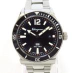 Th877061 サルヴァトーレフェラガモ 腕時計 1898 SPORT FF3130014 クオーツ ブラック文字盤 メンズ Salvatore Ferragamo 中古【質みなみ・千早駅前店】