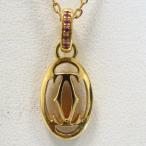 Th909271 カルティエ ペンダントネックレス ドゥーブル C ロゴ ピンクサファイア 750PG/K18PG レディース CARTIER 中古【質みなみ・千早駅前店】