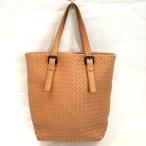 Th986151 ボッテガヴェネタ トートバッグ イントレチャート ベージュ系 本革BOTTEGAVENETA 中古