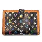 Th988322 ルイ・ヴィトン モノグラム・マルチカラー ポルトフォイユ・ヴィエノワ M92988 二つ折り財布 本革 ノワール LOUIS VUITTON 中古