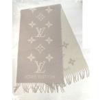 Th995482 ルイ・ヴィトン マフラー・レイキャビック M78909 グレージュ カシミヤ LOUIS VUITTON 良好・中古