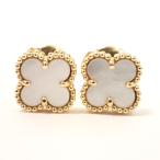 Th999834 ヴァンクリーフ＆アーペル スウィート アルハンブラ ピアス K18YG マザーオブパール VCARA44800 良好・中古