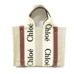 ショッピングchloe Tj964901 クロエ Chloe ウッディ スモール トートバッグ  ハンドバッグ　ストラップ無しモデル 中古