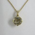 Ts748263 ニワカ ネックレス 睡蓮 3216QG K18 ダイヤモンド0.01ct グリーンクォーツ レディース NIWAKA 中古【質みなみ・高砂店】