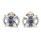 ◆ミウラ◆ ジョージジェンセン GEORG JENSEN ラピスラズリ イヤリング 1998 シルバー925 仕上済 ★