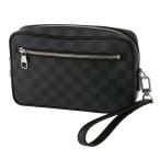* Miura * Louis * Vuitton LOUIS VUITTON небольшая сумочка *ka носорог Damier gla Fit ручная сумочка клатч черный N41664