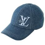 ◆ミウラ◆ ルイ・ヴィトン LOUIS VUITTON キャップ・LV スマッシュ デニム キャップ 帽子 Mサイズ M7201M
