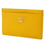 * Miura * Chanel CHANEL здесь Mark футляр для карточек кожа желтый 