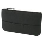 * Miura * Hermes HERMESdogonGM для ячейка для монет togo кожа черный серебряный металлические принадлежности 