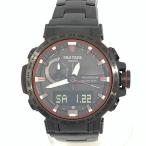 【送料無料】カシオ CASIO プロトレック PRW-60YT-1JF 電波ソーラー トリプルセンサー おまけバンド付★新品同様品/保証残★