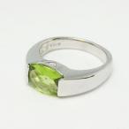 Yahoo! Yahoo!ショッピング(ヤフー ショッピング)【送料無料】タサキ 田崎真珠 TASAKI K18WG ペリドット ダイヤモンドリング 約10号★新品仕上げ済★