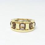 [ бесплатная доставка ] Damiani DAMIANI 750YG дымчатый кварц 1P бриллиантовое кольцо 11.5 номер 
