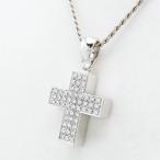 [ бесплатная доставка ] Damiani DAMIANI 750WG бриллиант 0.46ct Cross колье 45cm 16.4g