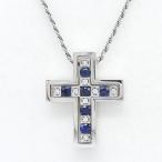 [ бесплатная доставка ] Damiani DAMIANI 750WG bell Epo k сапфир бриллиант Cross колье S размер 20073465* прекрасный товар 