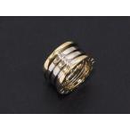 [ прекрасный товар ][ б/у ] BVLGARI BVLGARY B-zero1 4 частота кольцо 750YG×750WG комбинированный #49( Япония размер примерно 8 номер )