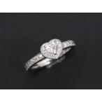 [ прекрасный товар ][ б/у ] Ponte Vecchio Ponte Vecchio HAPPY HEART happy Heart кольцо с бриллиантом 0.209ct 0.22ct Pt900 платина Япония размер примерно 8 номер размер исправление бесплатный 