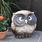 ショッピング置物 信楽焼 ふくろう 陶器 フクロウ 置物 かわいい おしゃれ ギフト 玄関 インテリア 庭 新築祝 開店祝 縁起物 10号福多郎(粉引) fu-0015