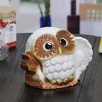  Shigaraki ..... керамика сова . украшение симпатичный модный подарок вход новое здание праздник открытие праздник .. предмет интерьер удача .......( белый ) fu-0117