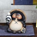 信楽焼 6号古信楽風とっくり上げ狸(笑い目) たぬき 置物 縁起物 開運 商売繁盛 狸 ギフト 開店祝 古信楽風とっくり上げ狸 ta-0136