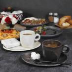 信楽焼 コーヒーカップ 陶器 おしゃれ 黒 白 和風 セット コーヒー碗皿 珈琲碗皿 コーヒーカップ＆ソーサ カフェマグ 萩手・紫煙ペアコーヒー碗皿 w307-01-02