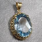 K18ブルートパーズペンダントトップ 8.5g イエローゴールド