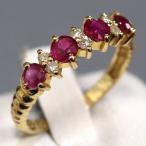 K18ルビーダイヤモンドリング 1.9g #11.5 イエローゴールド