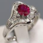 Pt900ビルマ産ルビーダイヤモンドリング R0.83 D0.44 4.5g #13 GIA鑑別書 プラチナ