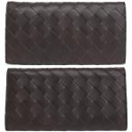 ショッピングボッテガ ボッテガ・ヴェネタ イントレチャート 長財布 二つ折り ブラウン ロングウォレット フラップ式